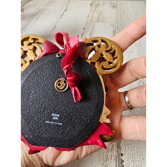 Victorian Mickey mouse picture frame ornament ears glitter Xmas tree - Picture 5 of 6